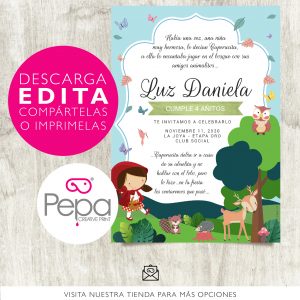 Invitación caperucita roja