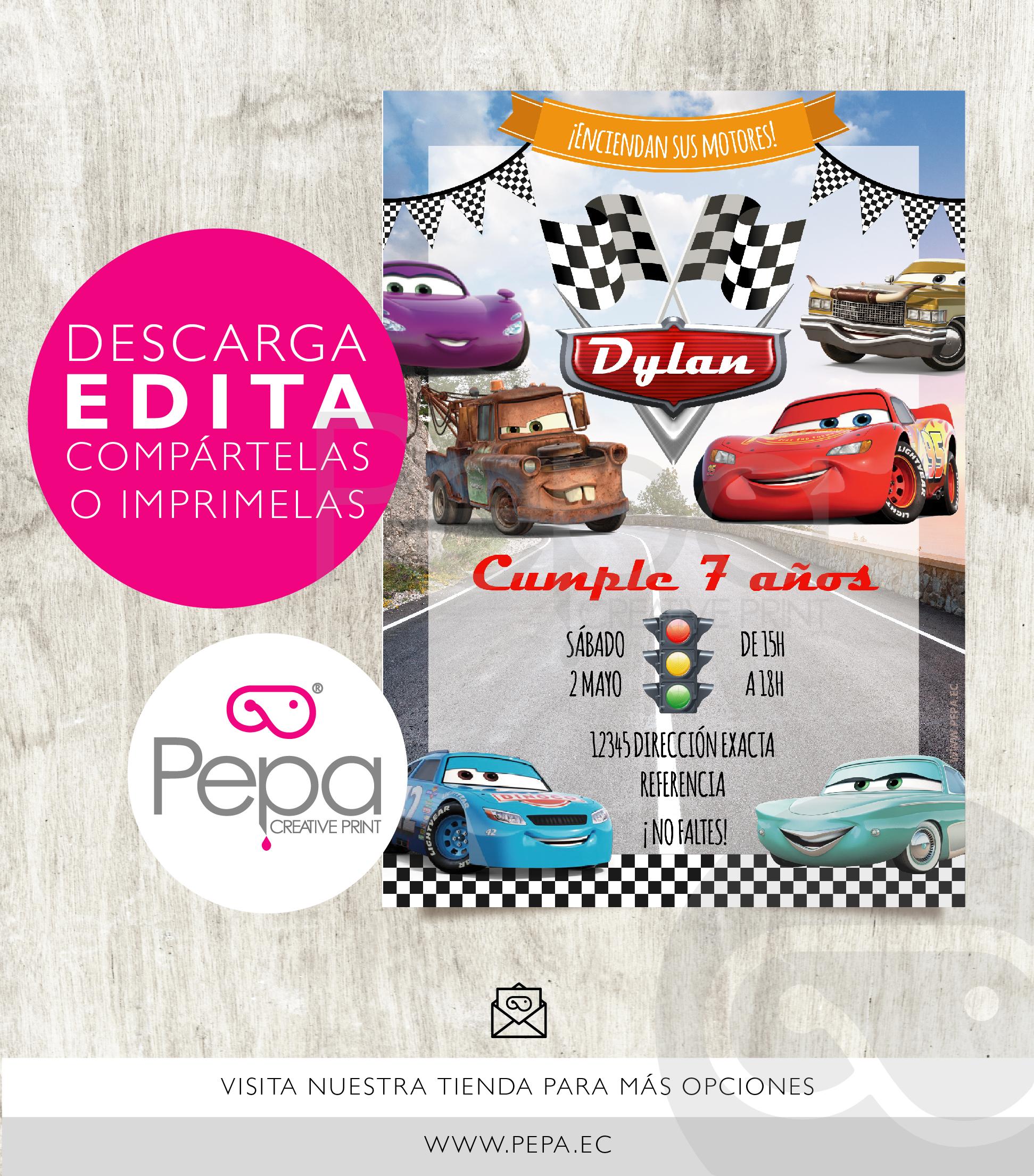 Invitación Cars