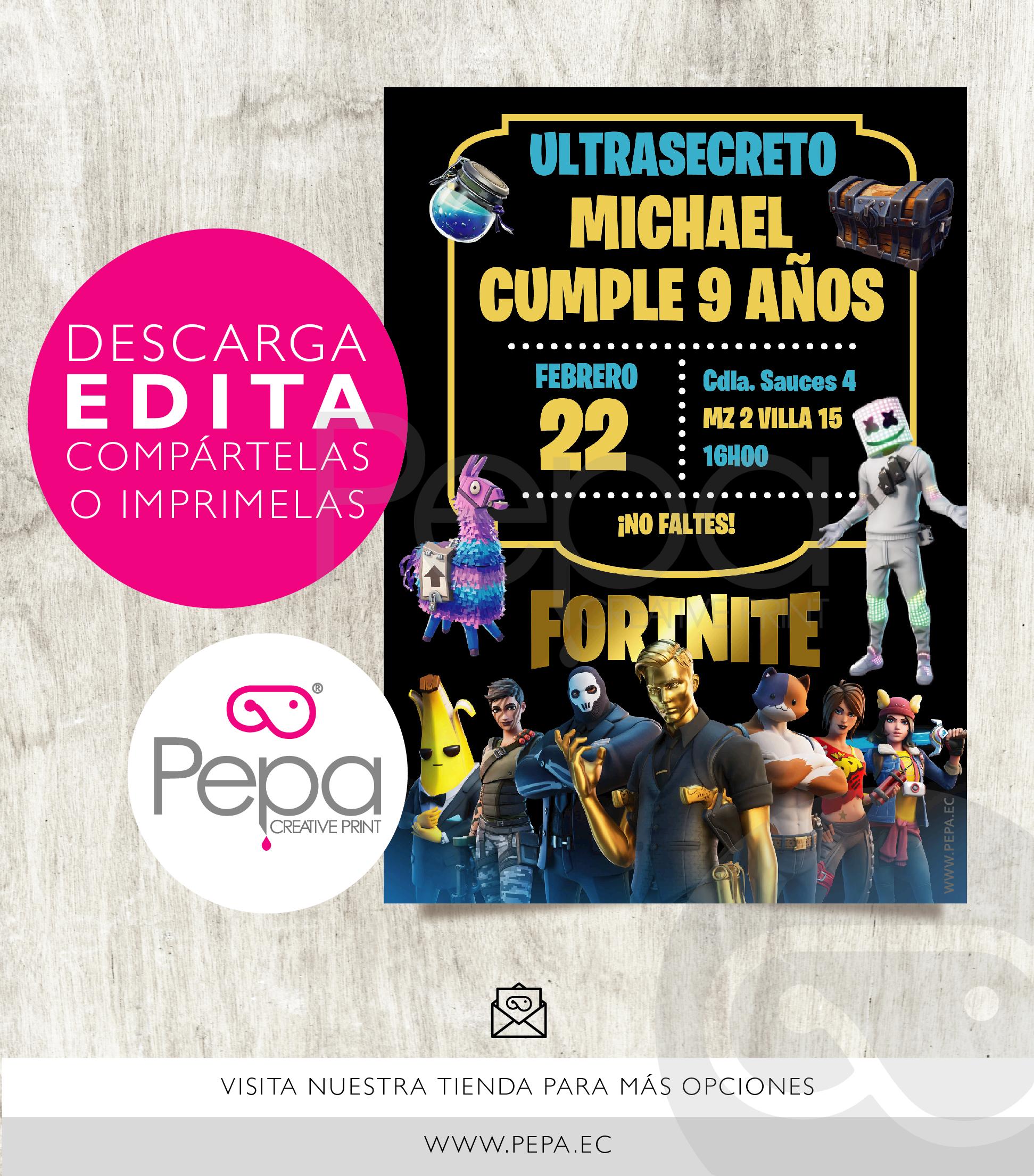 Invitación fortnite