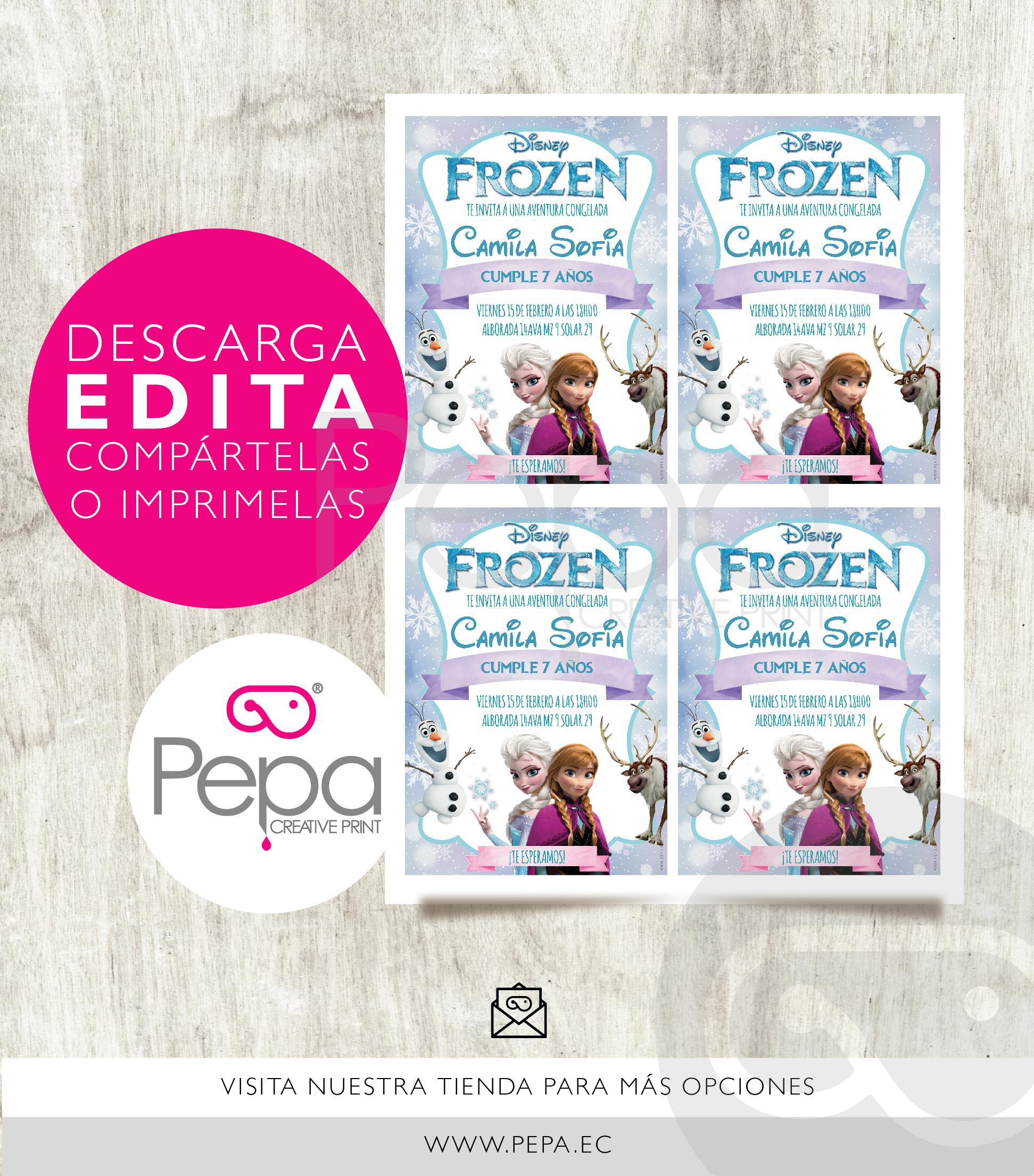 Invitación frozen - Imagen 2