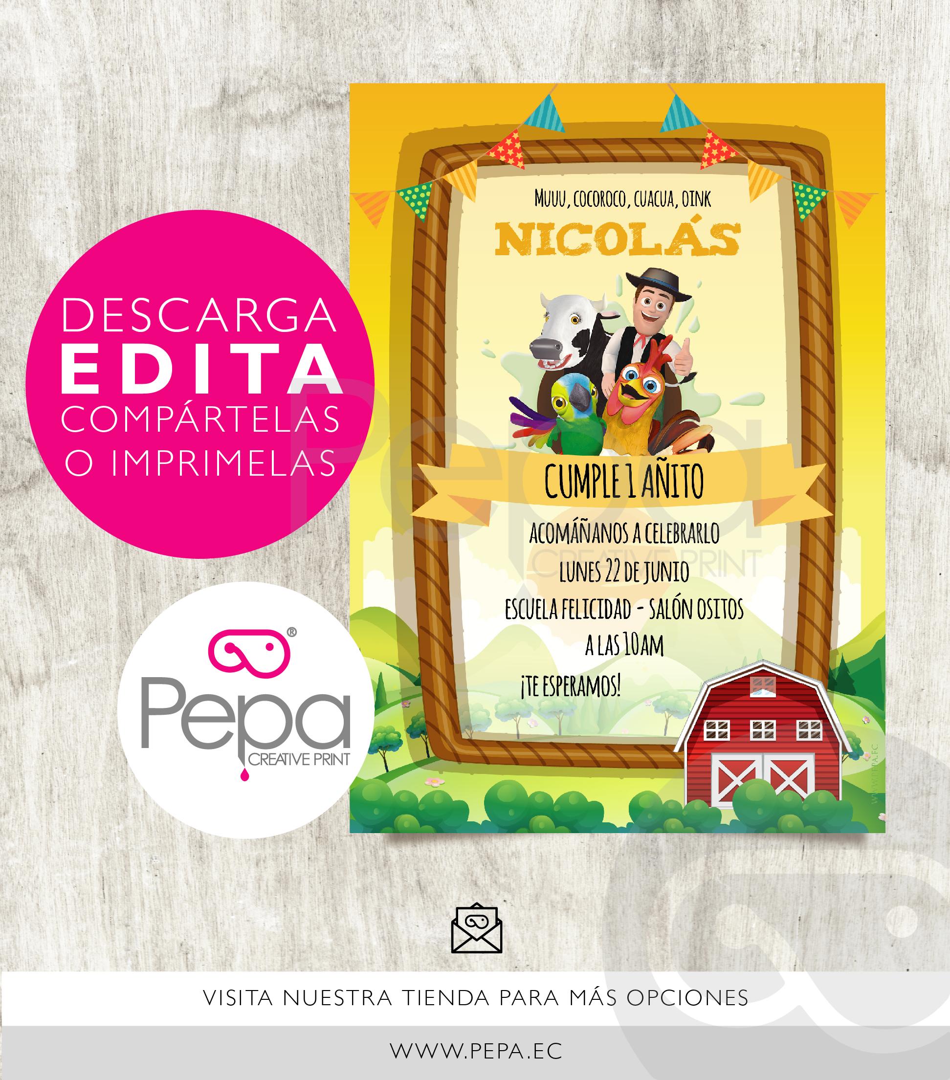 Invitación granja de zenon