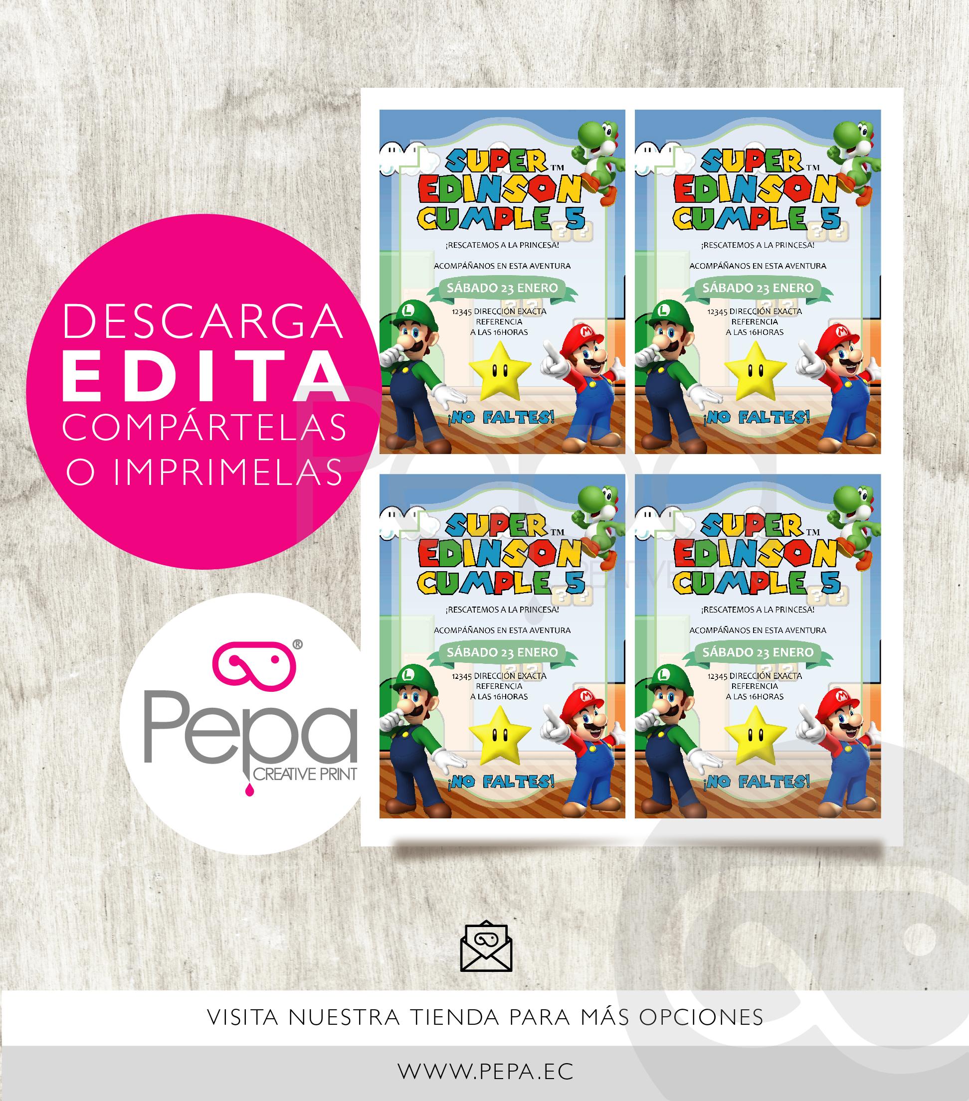 Invitación Mario Bross - Imagen 2