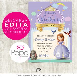 Invitación princesa sofía