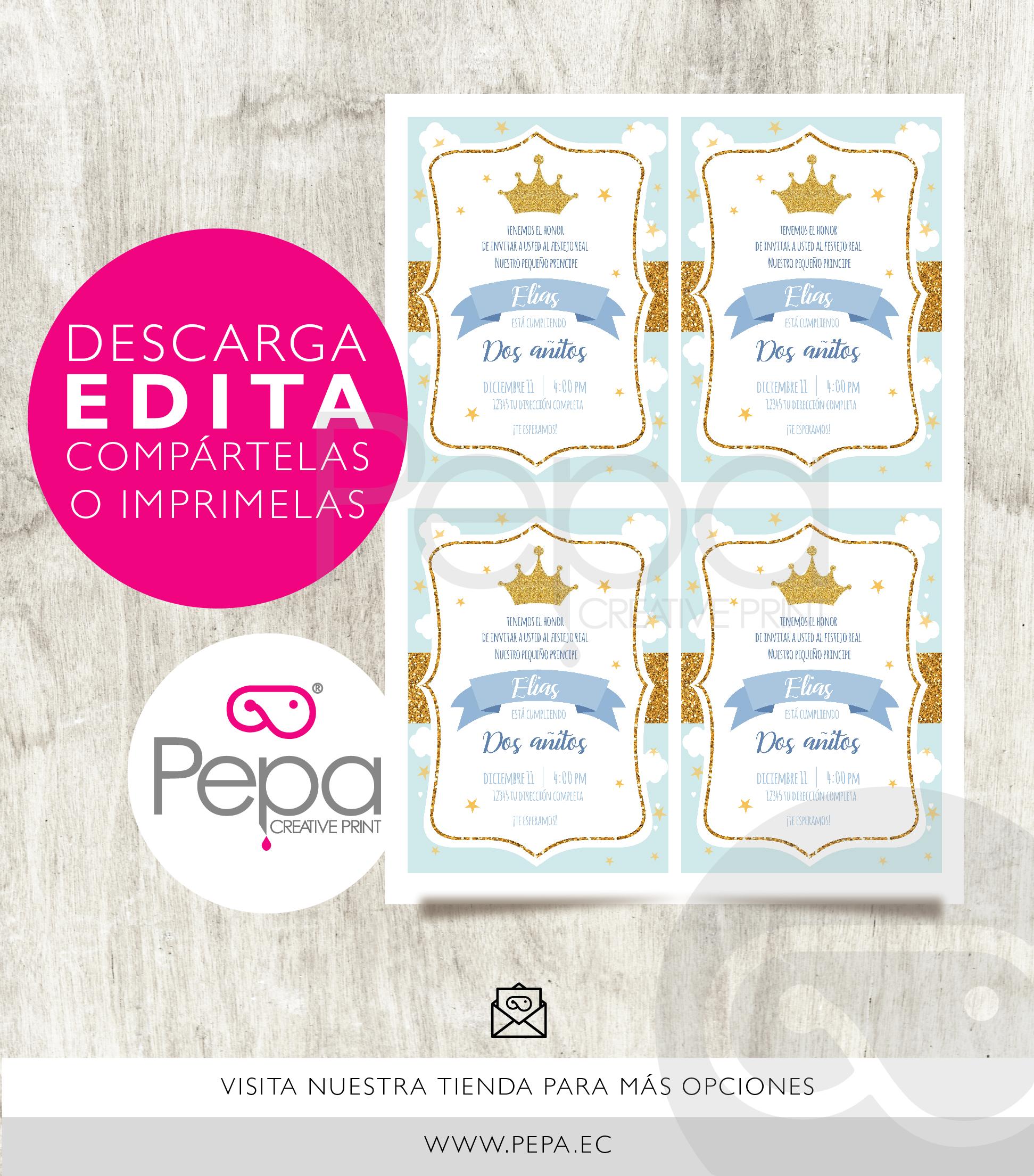 Invitación principe - Imagen 2