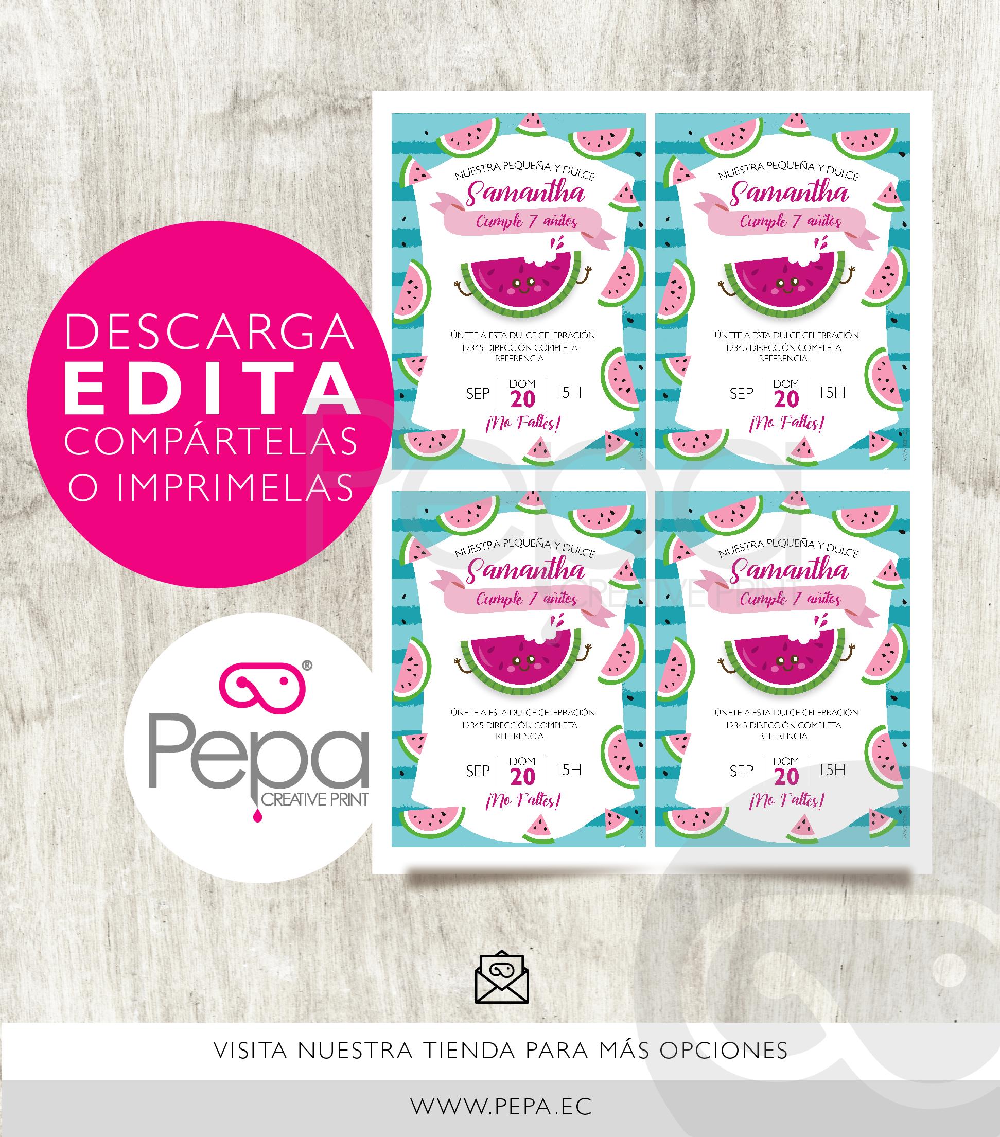 Invitación sandía - Imagen 2