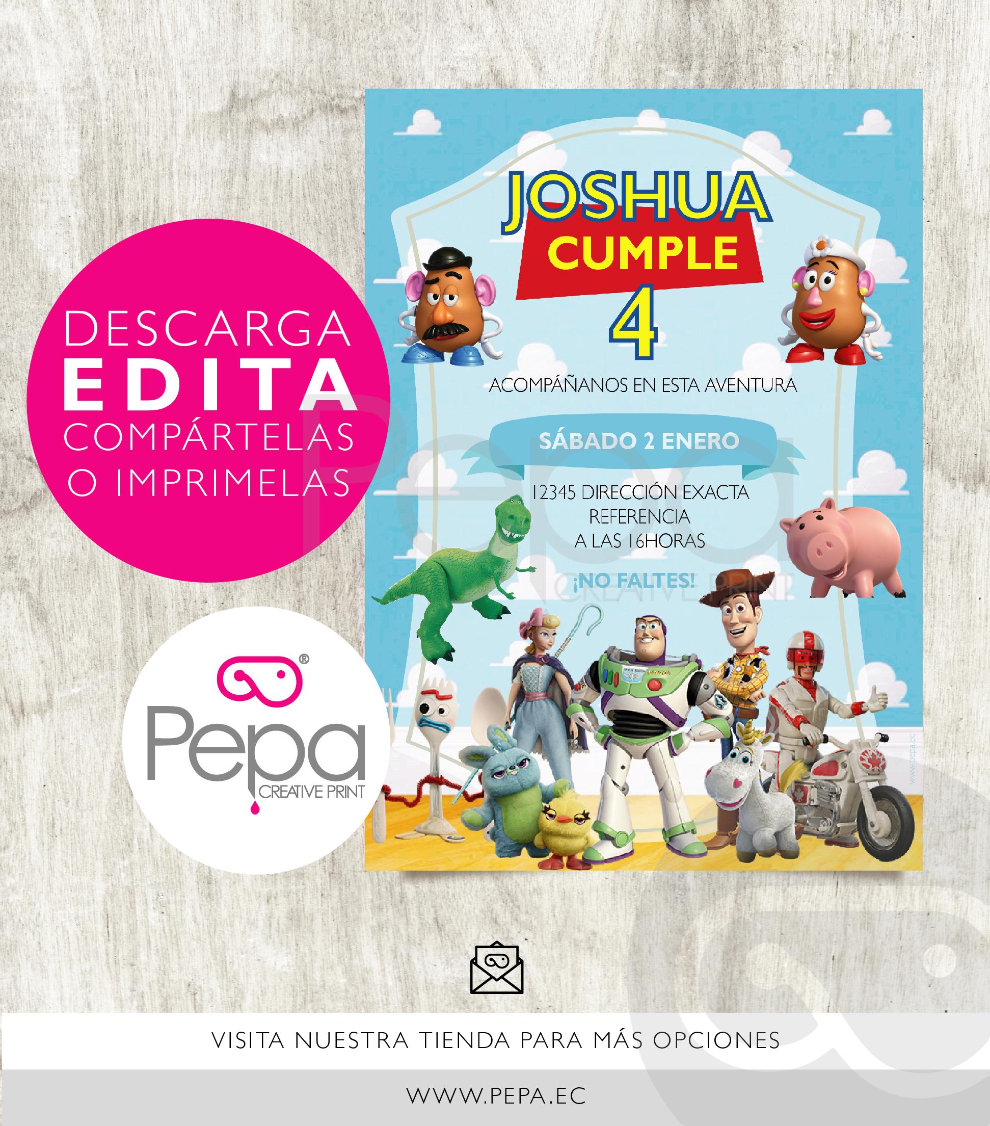 Invitación toy story