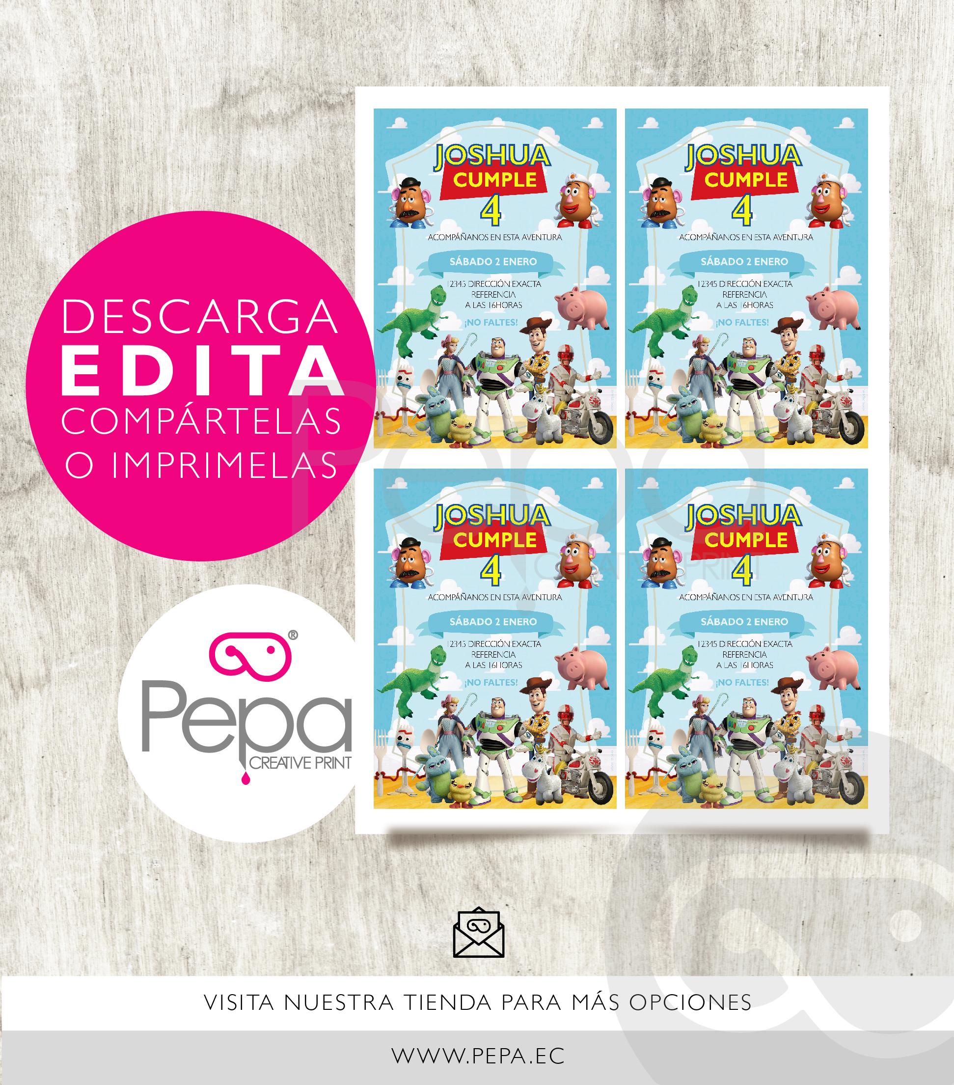 Invitación toy story - Imagen 2