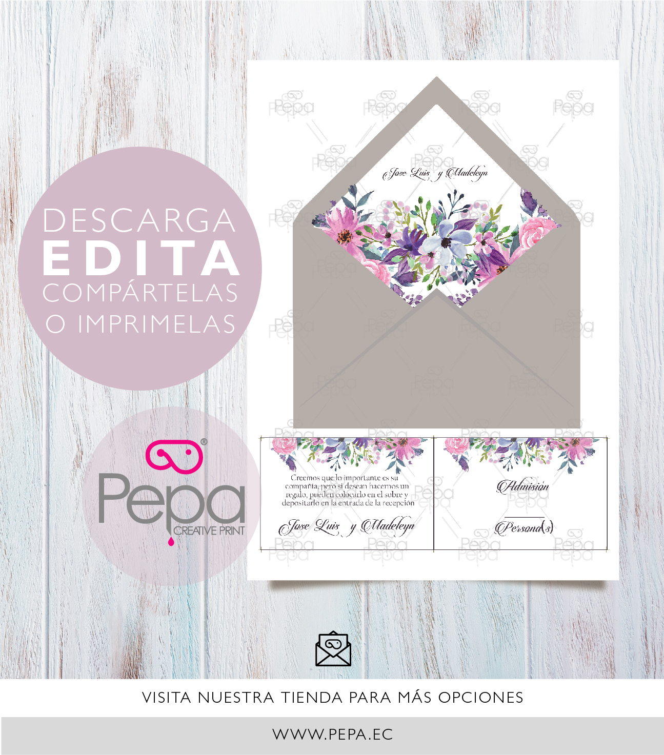 Invitacion Blue Iris - Imagen 3