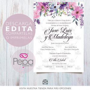 Invitacion Blue Iris