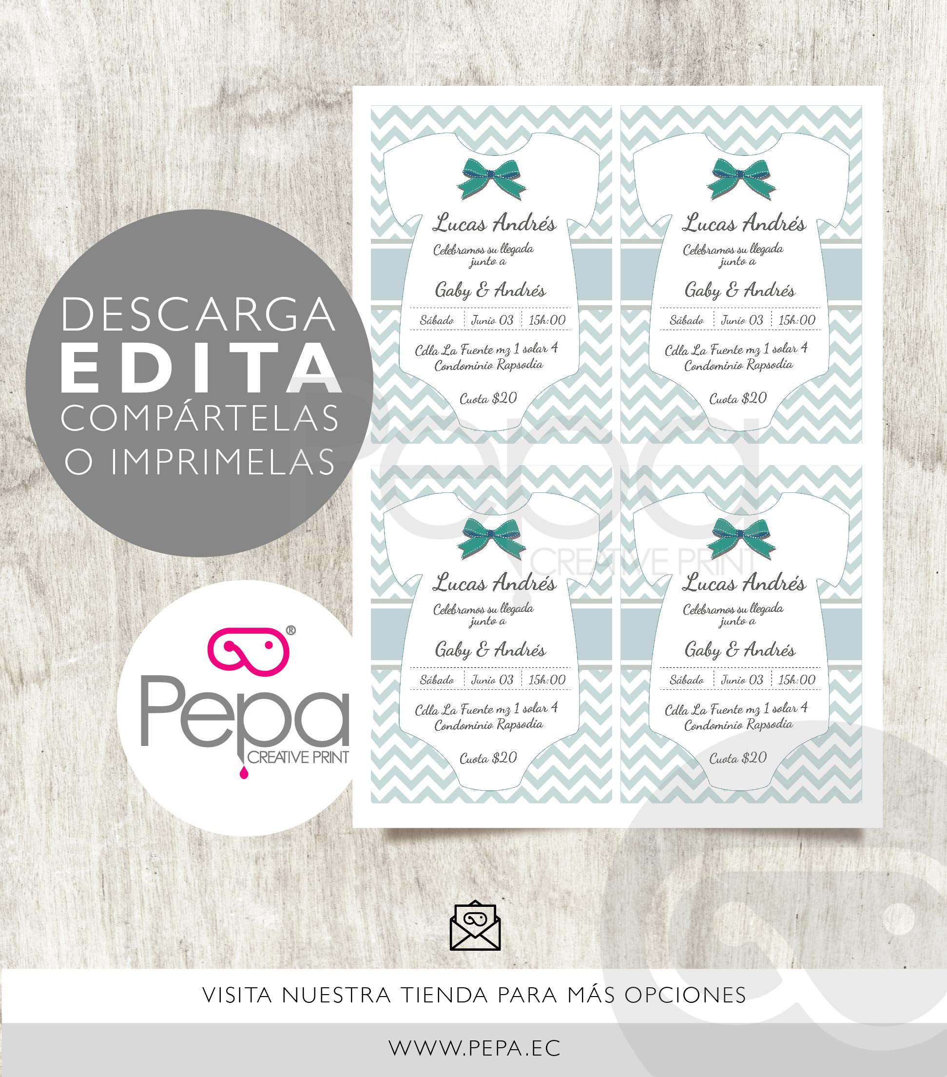 Invitación body niño - Imagen 2