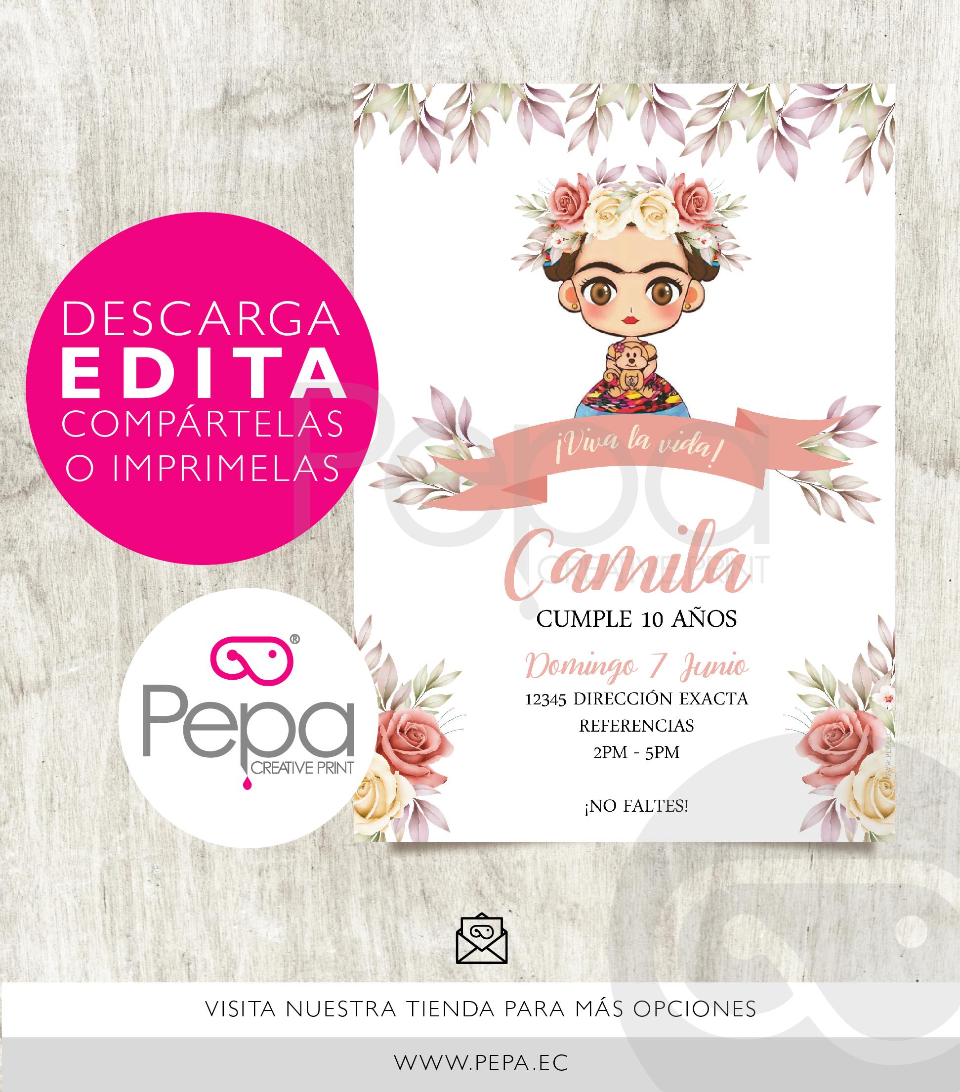 Invitación frida kahlo