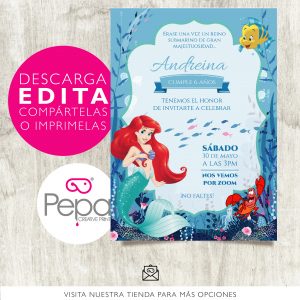 Invitación Princesa Ariel