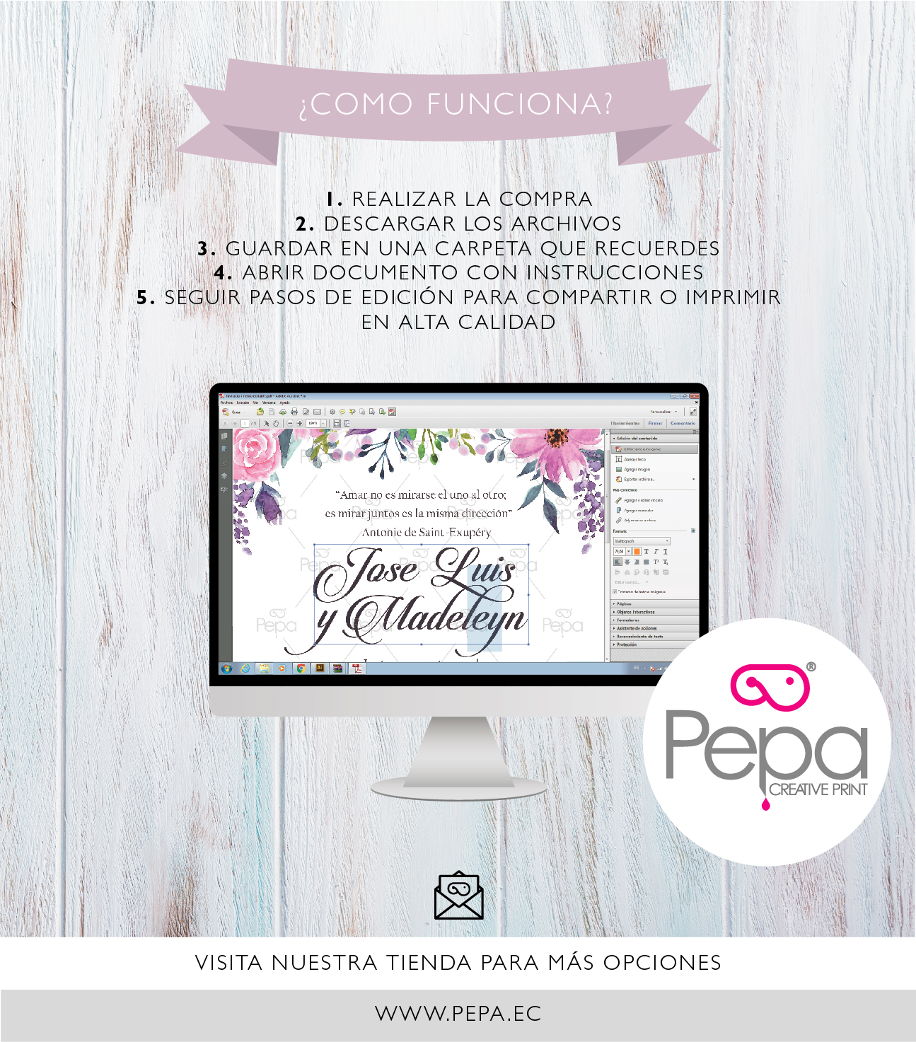 Invitacion Blue Iris - Imagen 4