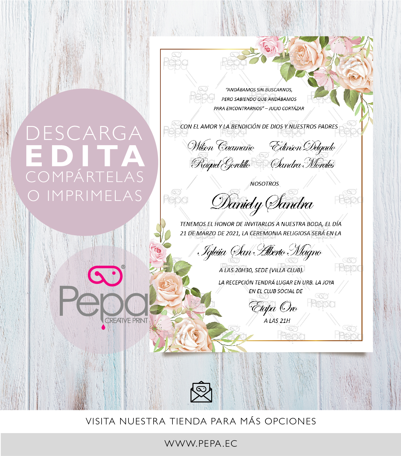 Invitación Vintage Garden