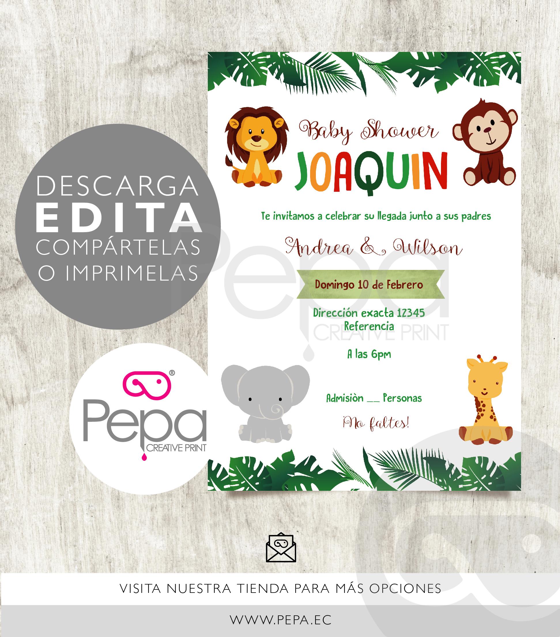 Invitación safari