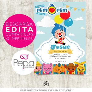 Invitación Payaso Plim Plim