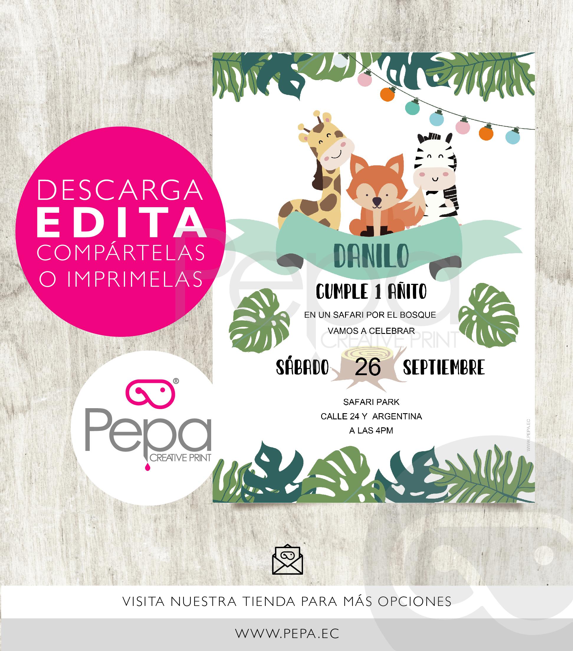 Invitación safari